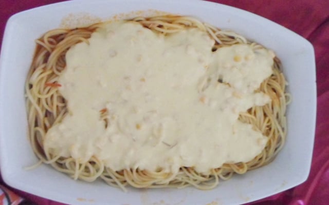 Macarrão ao creme de milho