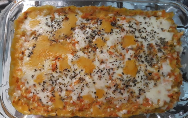 Repolho com cenoura gratinado