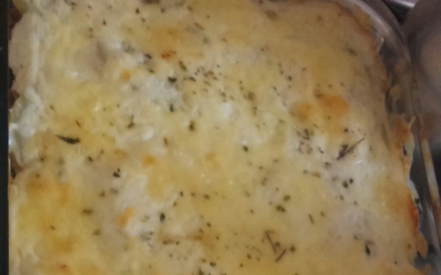 Batata gratinada com atum