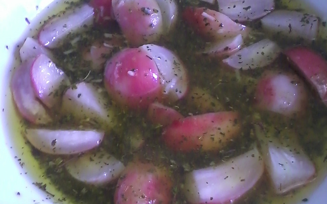 Rabanetes para churrasco