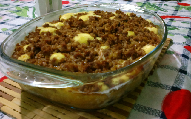 Torta salgada com carne moída