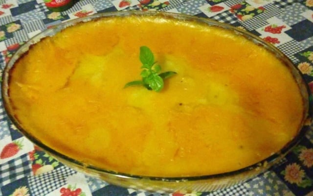 Escondidinho de aipim com camarão 