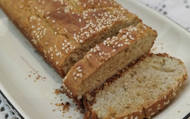 Pão sem glúten com farinha de arroz