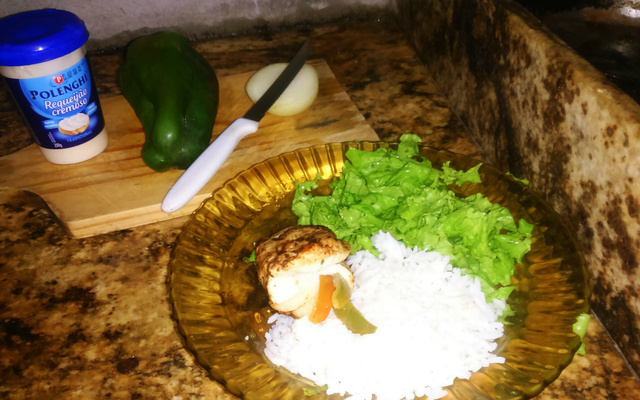 Bife a rolê de frango