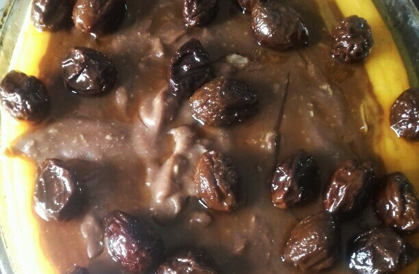 Creme de coco e chocolate