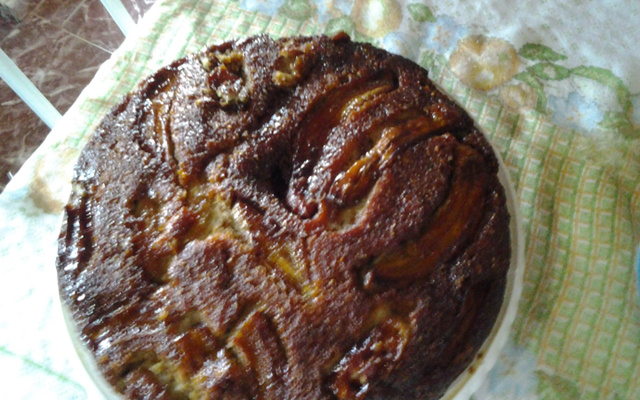 Bolo de liquidificador integral de banana