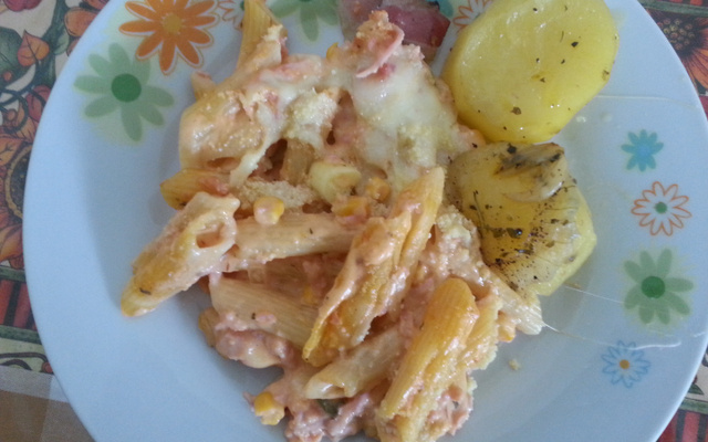 Macarrão com requeijão