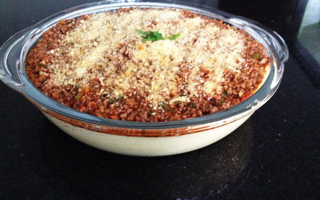 Polenta na panela de pressão