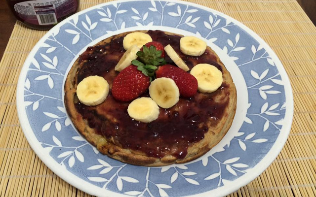 Hot cake de banana do Kashi
