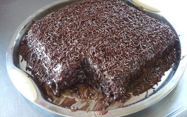 Bolo de chocolate no micro-ondas