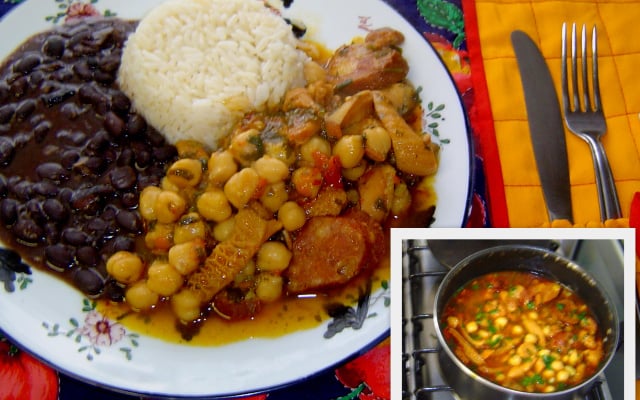 Dobradinha com grão-de-bico do Lúcio Cezar