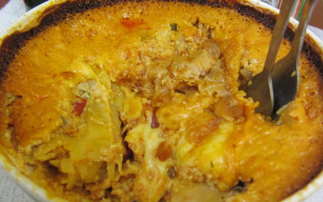 Lasanha de frango sem lactose no micro-ondas