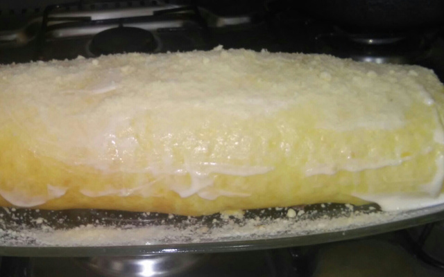 Rocambole de arroz cozido do Lúcio Cezar