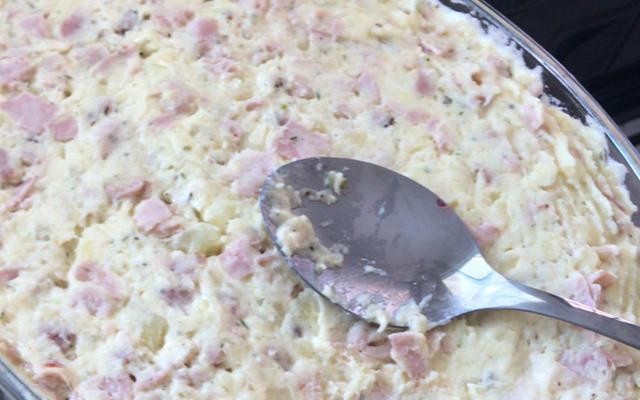 Batata com bacon e requeijão da Grazy