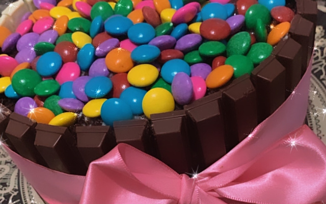 Bolo de Kit Kat à minha moda