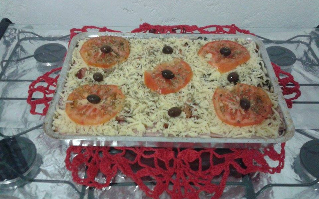 Pizza de pão de forma