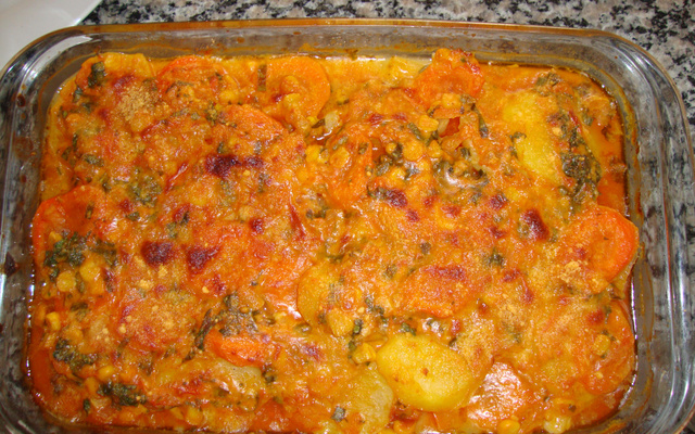 Moqueca gratinada