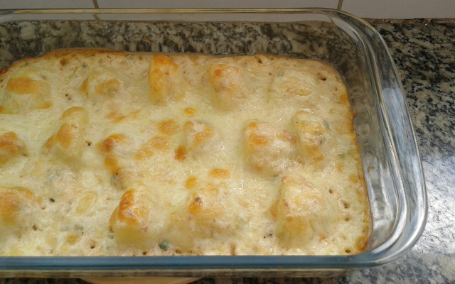 Batata assada com bacon