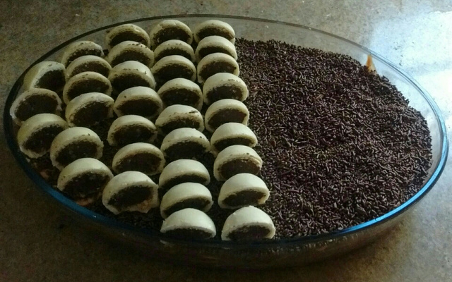 Pavê de creme de avelã e bombom