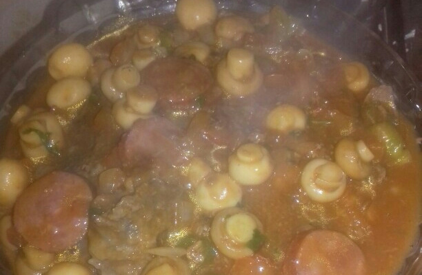 Carne com creme de cebola