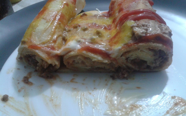 Panqueca de carne moída da Cris