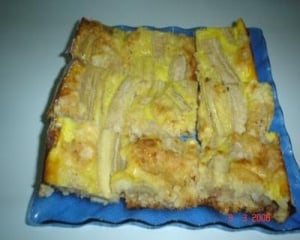 Cuca cremosa de banana