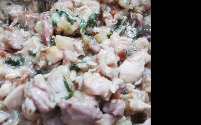 Peito de frango com berinjela