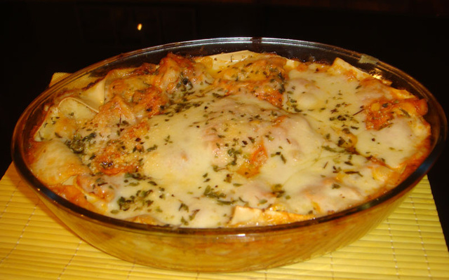 Lasanha caseira de frango