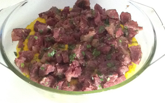 Souflé de abóbora com carne seca do Lúcio Cezar