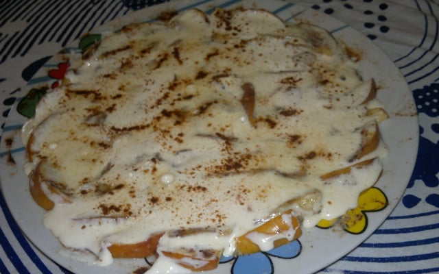 Banana assada com canela