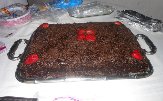 Bolo de chocolate com leite de cabra