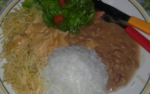 Estrogonofe de frango rápido, fácil e delicioso