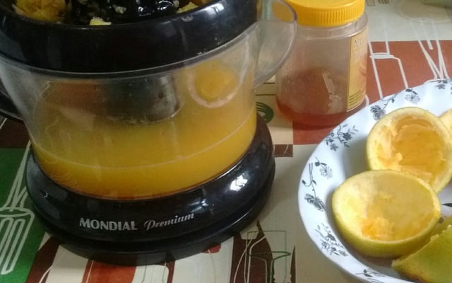 Suco de laranja cremoso