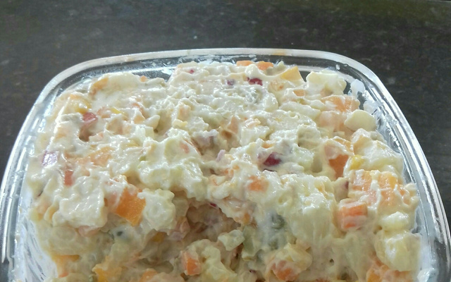 Maionese de legumes para churrasco