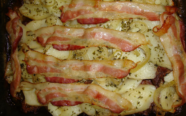 Bife assado no forno da Luana