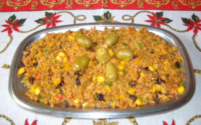 Farofa Natalina de carne moída mista