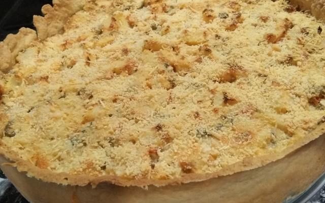 Torta de palmito com requeijão