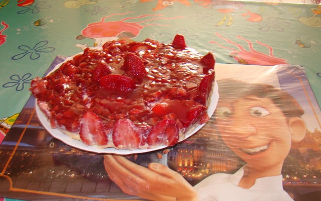 Tortinha de morango de dar água na boca.