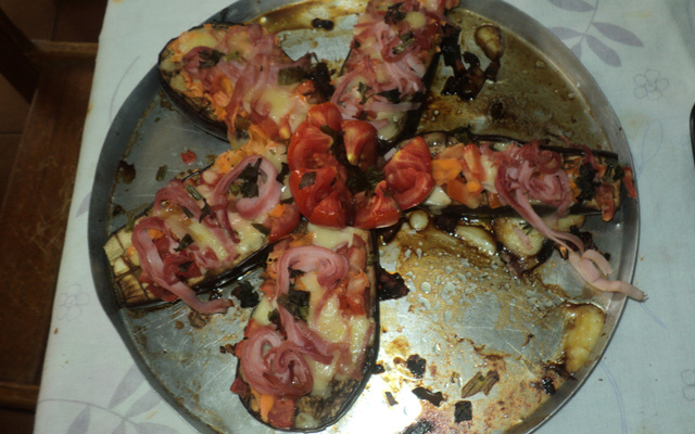 Berinjela recheada do Burcão