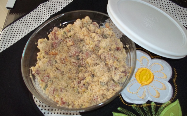 Farofa de ovos molhadinha