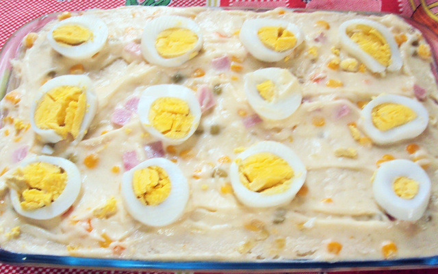 Torta de pão de forma de legumes