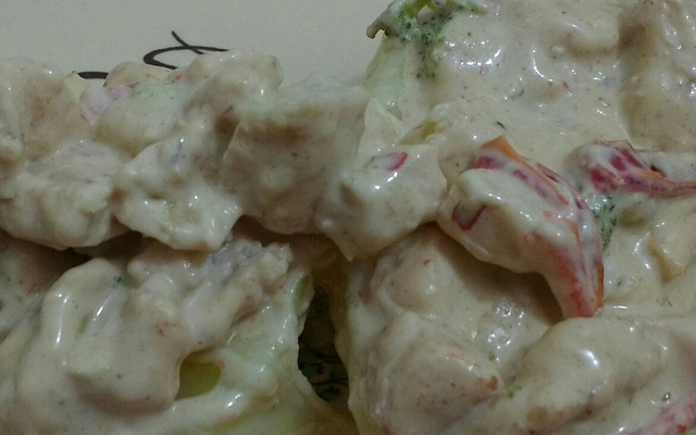 Batata recheada de frango