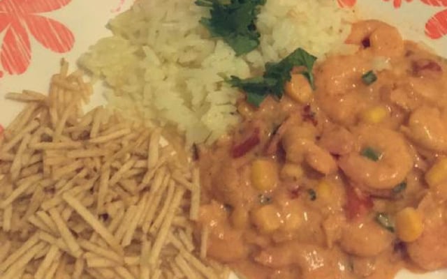 Estrogonofe de camarão