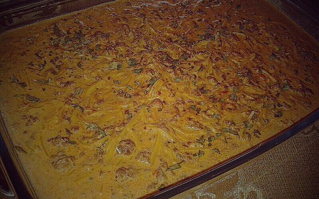 Macarrão com carne moída