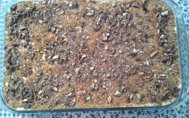 Pavê de chocolate com amendoim da Aline