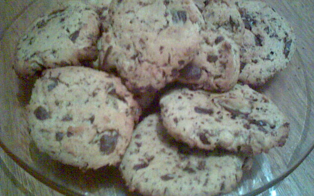 Cookies com pedaços de chocolate