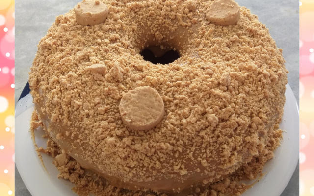 Bolo de Paçoca com Doce de Leite 