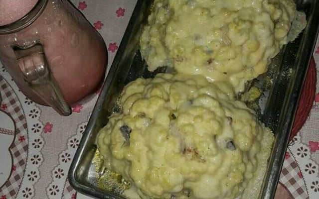 Couve-flor recheada da Talita