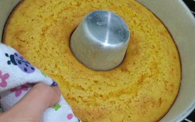 Bolo de milho no liquidificador