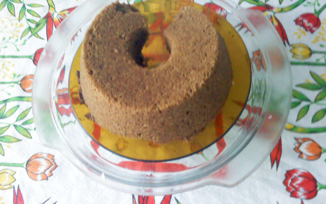 Bolo de aveia com chocolate